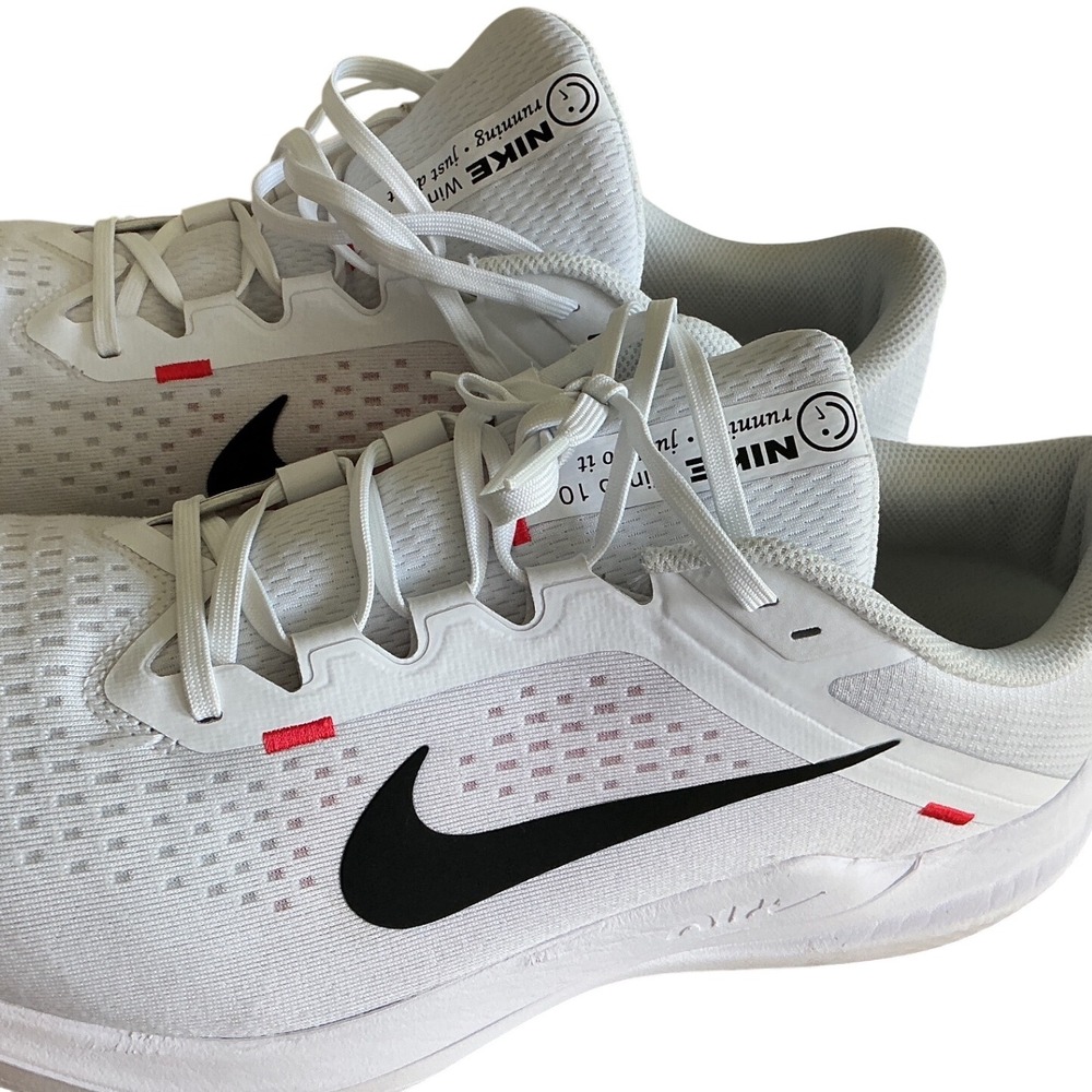 Nike Winflo 10 Mens Running Shoes White Black Red DV4022-100 Size 14